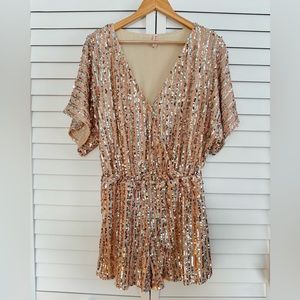 Anthropologie Raga Sariah Sequined Romper - Medium